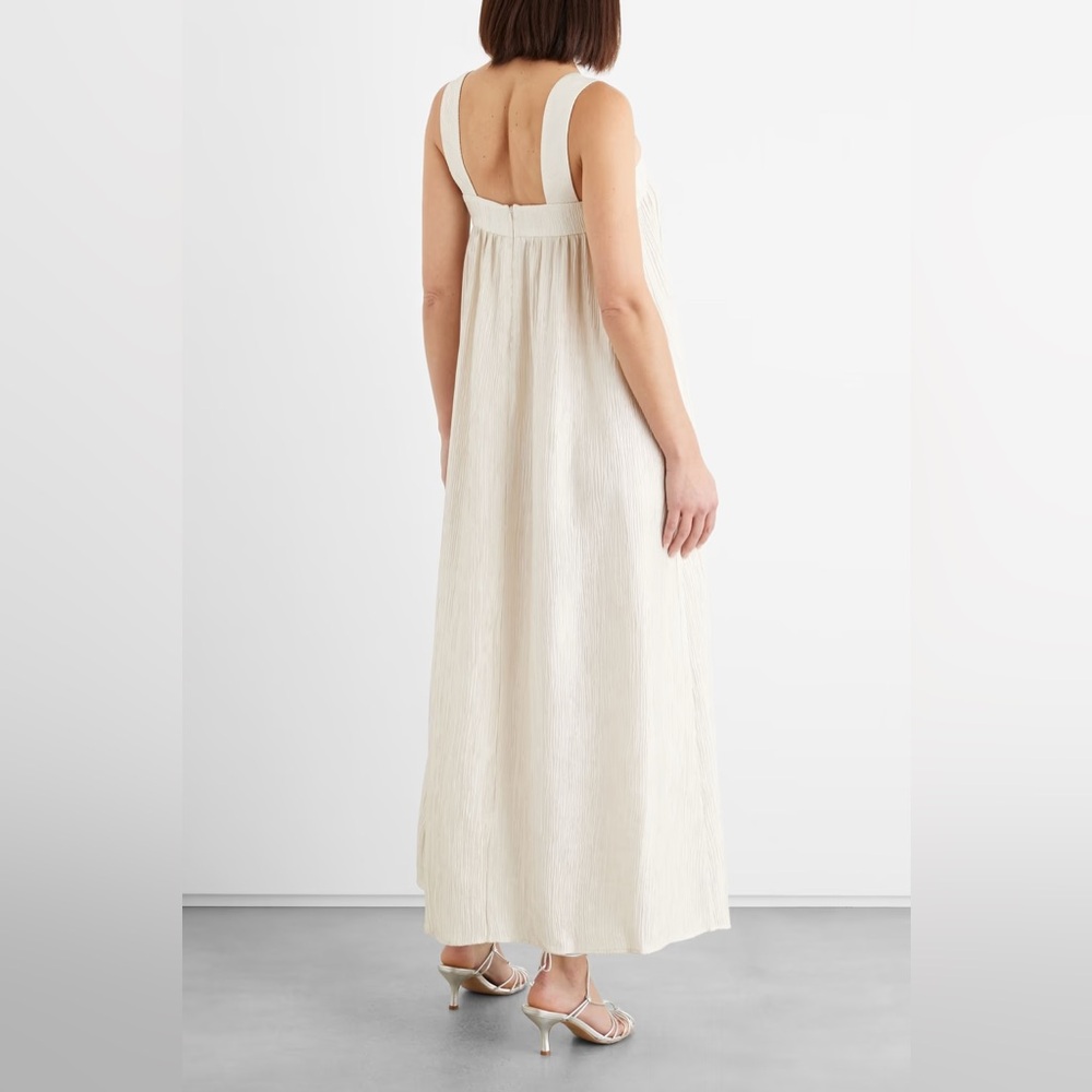 IRIS & INK Celeste crinkled-satin midi dress - Picture 2 of 4